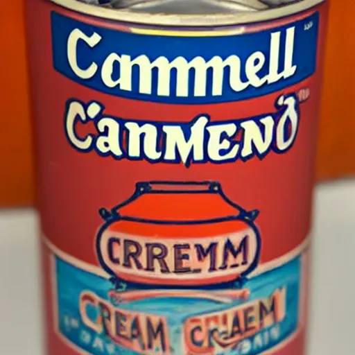 Prompt: a can of campbell's cream of elephant soup