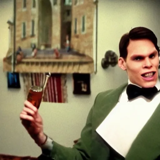 Image similar to Live Action Still of Jerma in Animal House, real life, hyperrealistic, ultra realistic, realistic, highly detailed, epic, HD quality, 8k resolution, body and headshot, film still