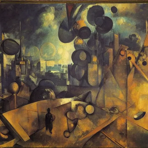 Prompt: a lost work of genius, a beautiful composition of incrediblesymbolic abstract art, centred, expressing the form of the formless, wondrous, benign and numinous, looking at it rewards the soul, being-in-itself, futuristic digital paint in 8k HD, by Rembrandt Harmenszoon van Rijn and by Paul Cézanne and by Arshile Gorky and by Pablo Picasso and by Helen Frankenthaler and by Walt Disney and by Van Gogh and by Claude Monet