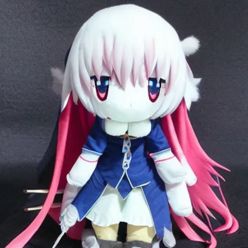 Prompt: cute fumo plush of a gentle knight who has the power to destroy the world, anime girl