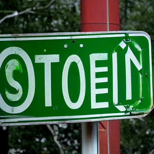 Image similar to green stop sign