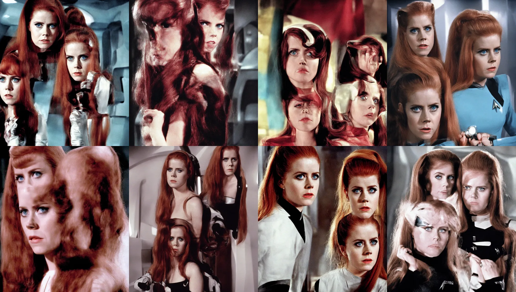 Prompt: emo portrait of amy adams in star trek : the next generation, 1 9 6 0 s technicolor