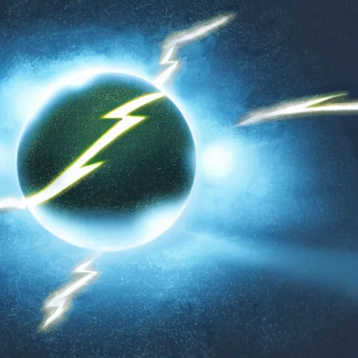 Image similar to army of sphere with lightning on surface