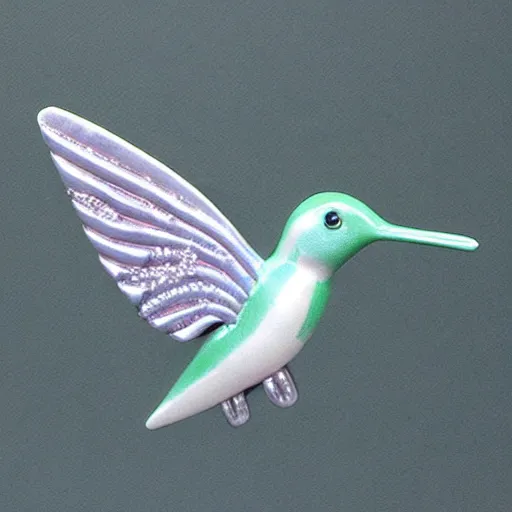 Prompt: hummingbird made out of crystal