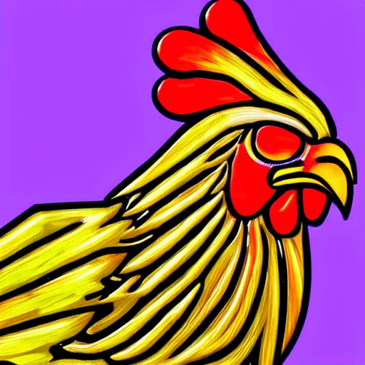 Image similar to prismatic chicken