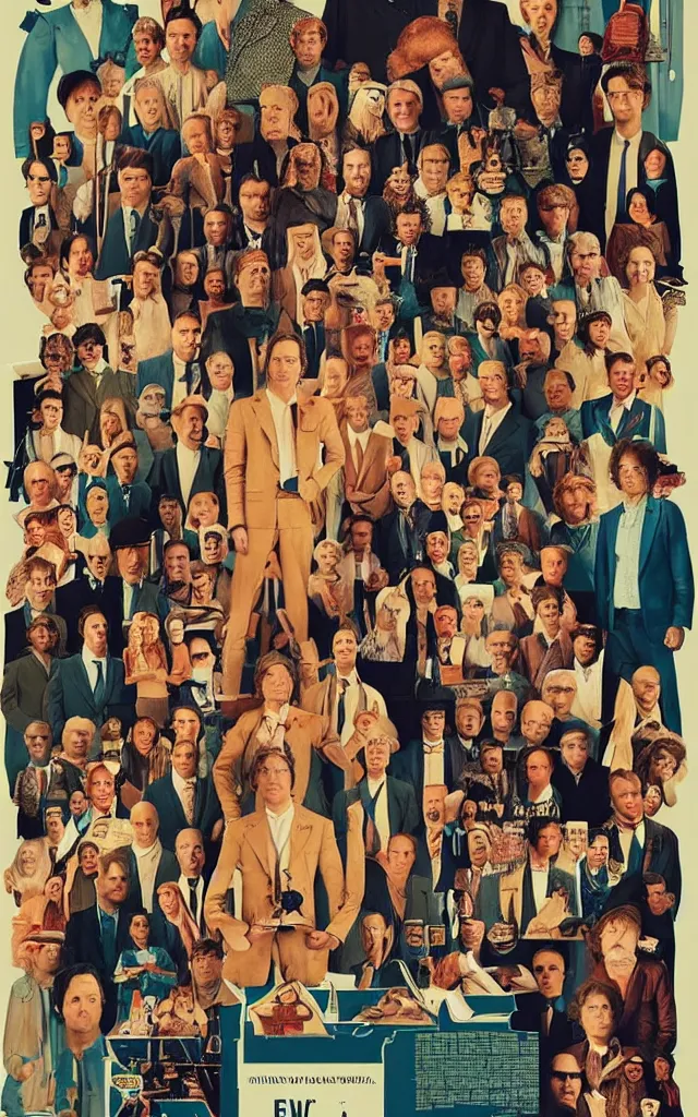 Image similar to “ a poster for the new movie directed by wes anderson showing the protagonist ”