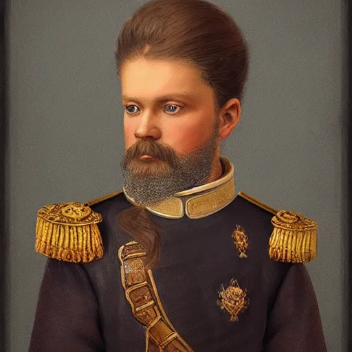 Image similar to Photo of Russian Tsar Nicholas 2 with dragon from game of thrones, photorealism,