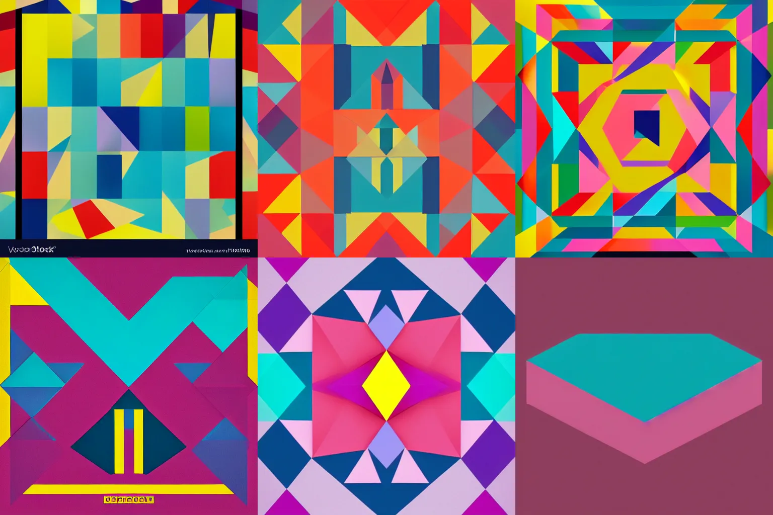 Prompt: colorful geometric album cover, minimalist