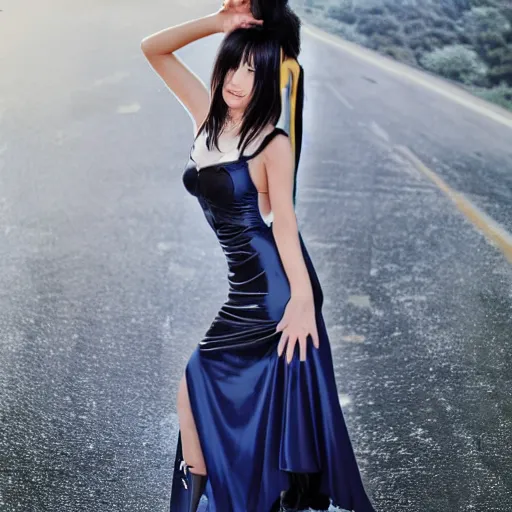 Image similar to supermodel as rinoa from final fantasy