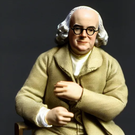 Image similar to “Benjamin Franklin as a 1980s action figure”