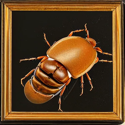 Prompt: a presidential portrait of a potato bug