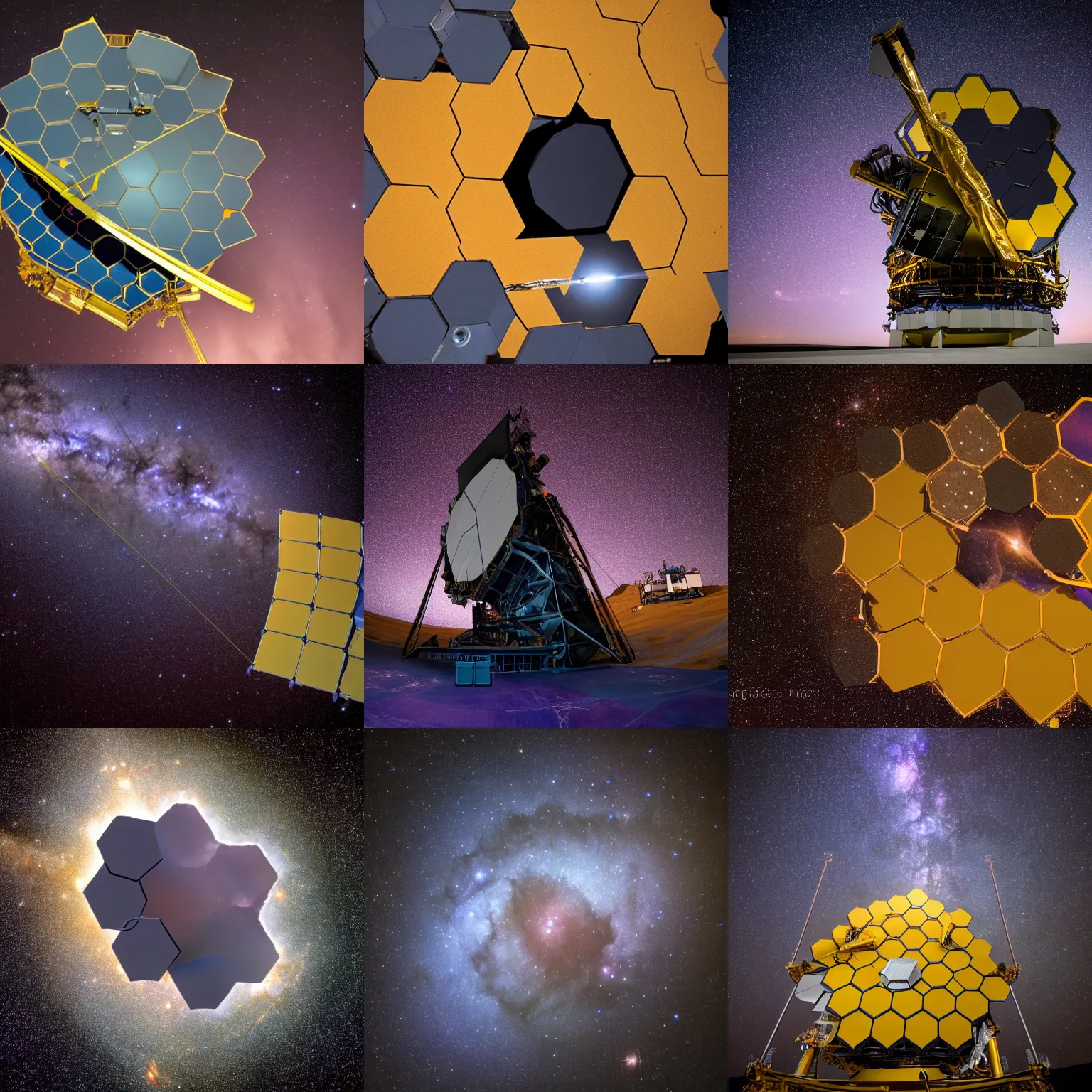 Prompt: photography of the deep sky, james webb space telescope