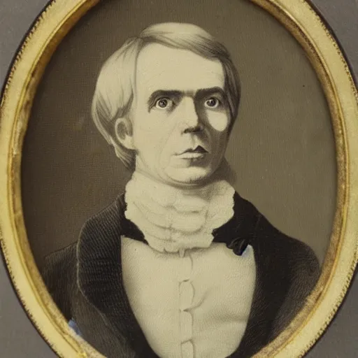 Image similar to old victorian portrait of austin powers, wearing a powdered wig, wearing a ruffled shirt