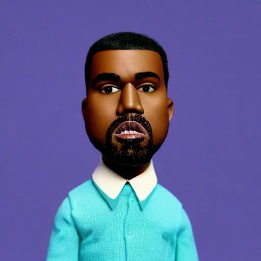 Prompt: kanye west claymation