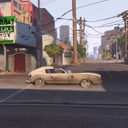 Image similar to skid row, gta, unreal engine