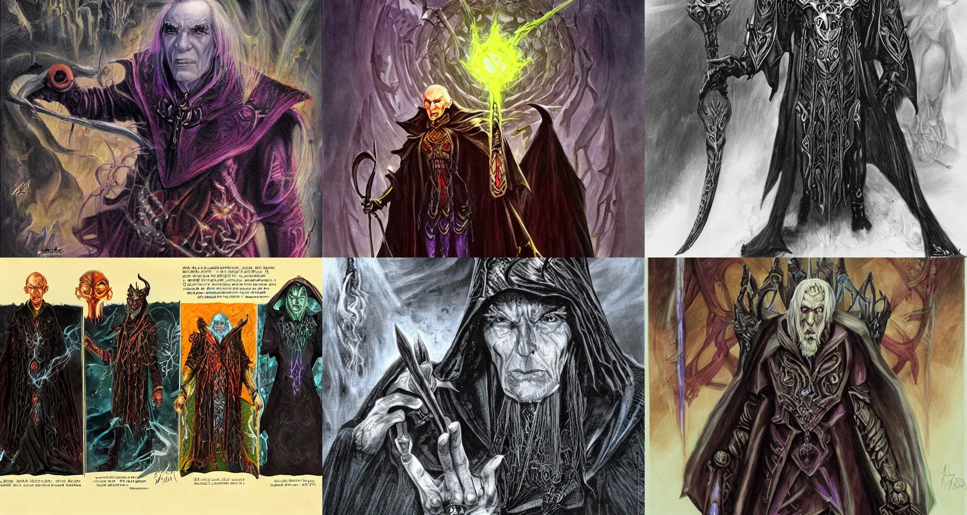 Prompt: angus scrimm as a powerful warlock, fantasy artwork, extremely detailed, high quality, award - winning,