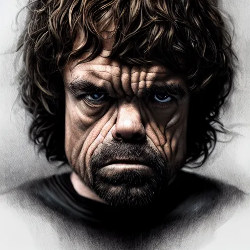 Prompt: peter dinklage as the predator digital painting, extremely detailed, 4 k, intricate, brush strokes, mark arian, artgerm, bastien lecouffe - deharme