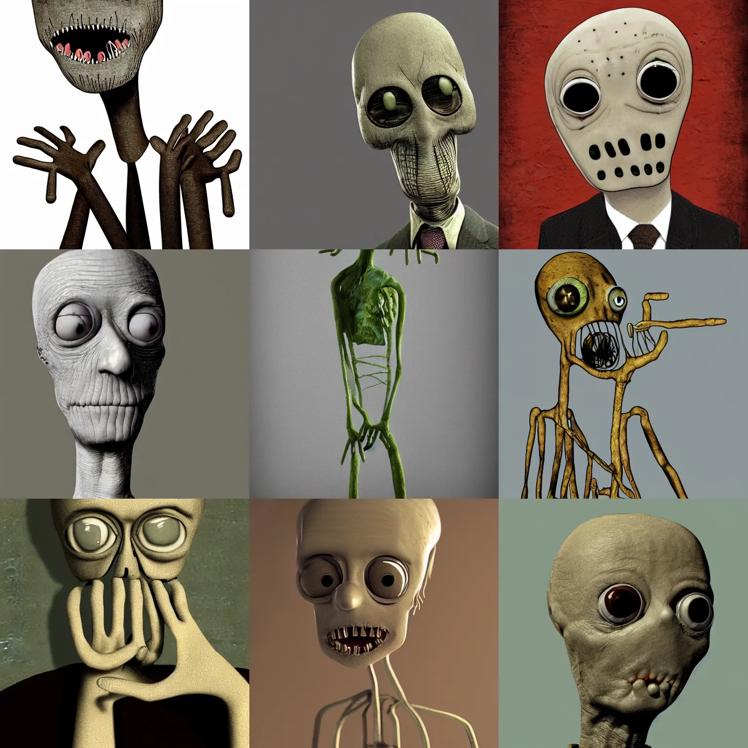Prompt: Salad Fingers by David Firth, ultra realistic render