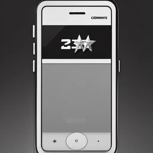 Image similar to Commodore Smartphone, product photography, white background