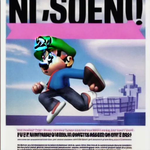 Image similar to poster ad from nintendo, issue 1 0 0 april 2 0 0 3