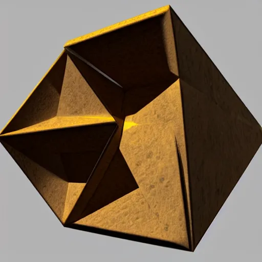 Prompt: an oddly fascinating 3 d geometric figure