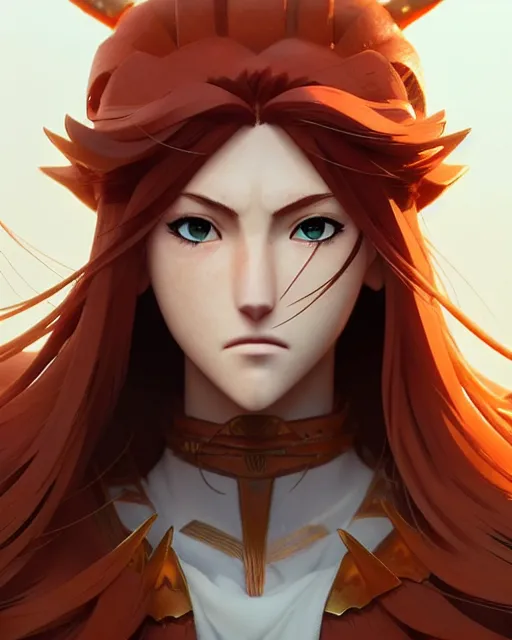 Prompt: azctec warrior, katherine mcnamara, detailed perfect face, exquisite details, fire magic, mid view, design on a white background, by studio muti, greg rutkowski makoto shinkai takashi takeuchi studio ghibli