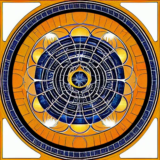 Prompt: a square circle, sacred geometry