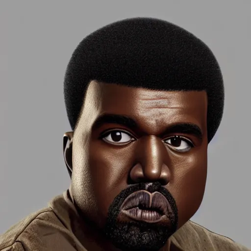 Image similar to hyperrealistic image of kanye west conway twitty, stunning 3 d render inspired by istvan sandorfi & greg rutkowski & banksy, perfect facial symmetry, dim volumetric cinematic lighting, 8 k octane comprehensive render, extremely mega hyper - detailed and lifelike attributes & atmosphere, intricate, realistic flesh texture, masterpiece, artstation, stunning,