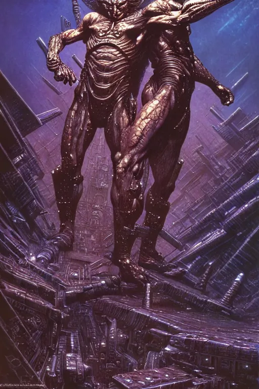 Image similar to a gemini metal hurlant character in action pose, ultra realistic, wide angle, intricate details, blade runner influence, highly detailed by wayne barlowe, hajime sorayama aaron horkey, gaston bussiere, craig mullins