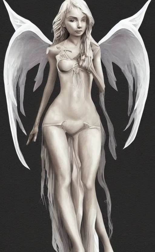 Image similar to concept art. angel girl. artsation trending. highly detailed