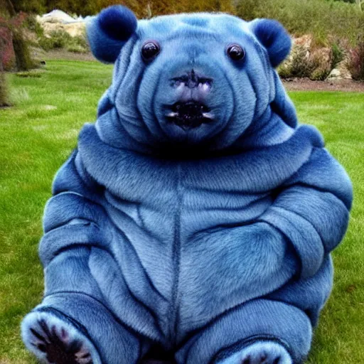 Prompt: large tardigrade with fur