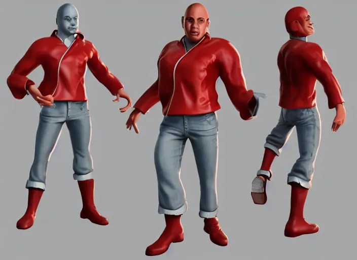 Image similar to 3 d model of adriano zumbo character in fighting game, stylized 3 d graphics, hdr, ultra graphics, ray tracing, 4 k image