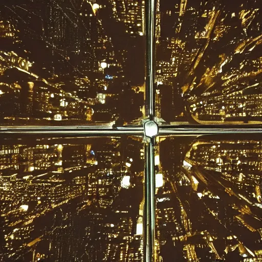 Image similar to photo of a power grid city at night birds eye view inception cinematic