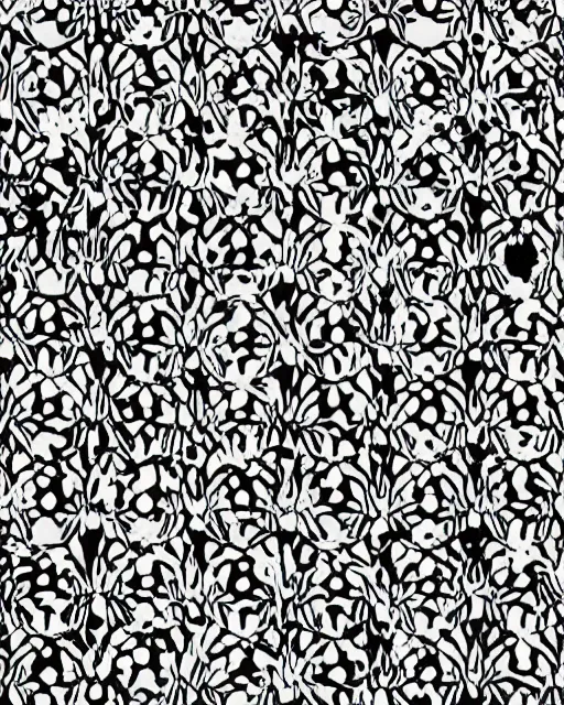 Image similar to cut and paste collage flower pattern glitched monochrome ripple effect 1 9 5 0 elements water stains