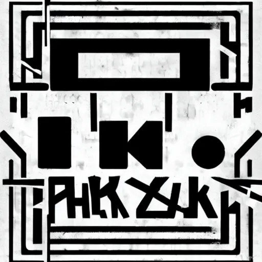 Image similar to black on white cover design punk band in style of eric hu, y 2 k, brutalism, acid, techno