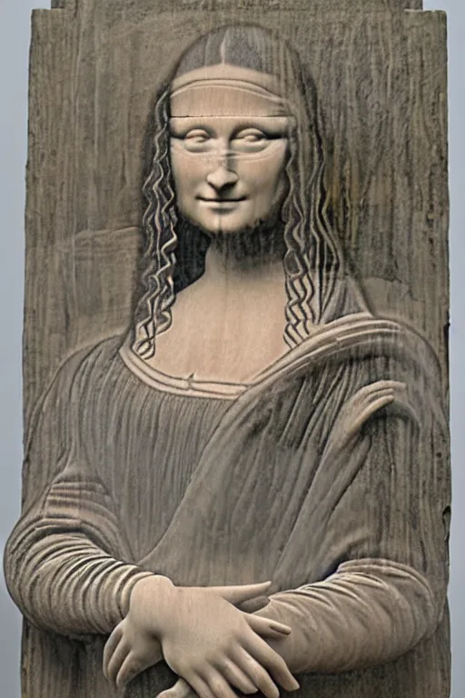 Prompt: marble sculpture mona lisa