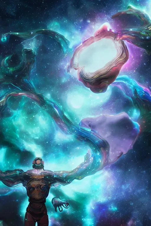 Prompt: galaxy bender experiencing the quantum field, elevated consciousness, beautiful astrological neural network, matte painting tim burton comic book art, realistic, trending on artstation, sharp focus, depth of field, cinematic composition, physics splashes of colors