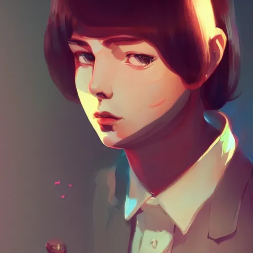 Image similar to Vladimir Nabokov as Humbert Humbert, ambient lighting, 4k, anime key visual, lois van baarle, ilya kuvshinov, rossdraws, artstation