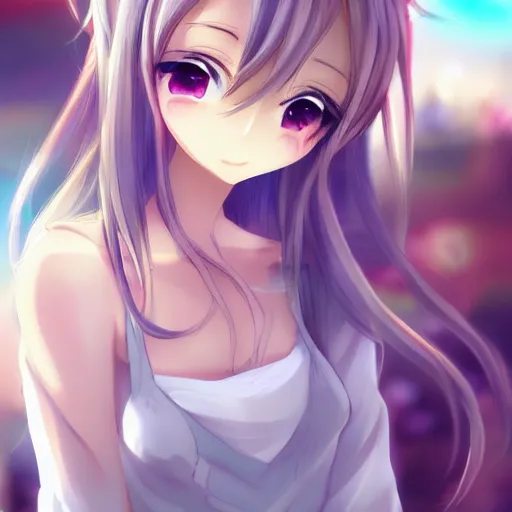 Image similar to beautiful pretty pure kawaii cute lovely innocent elegant hot nice sweet girly feminine anime girl