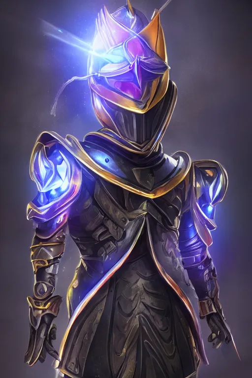 Image similar to helmet armor guardian destiny in witch queen illumination ray tracing hdr fanart arstation by sung choi robot ninja mask and eric pfeiffer and gabriel garza and casper konefal