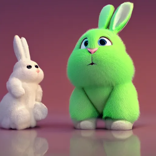 Image similar to fluffy bunny by pixar