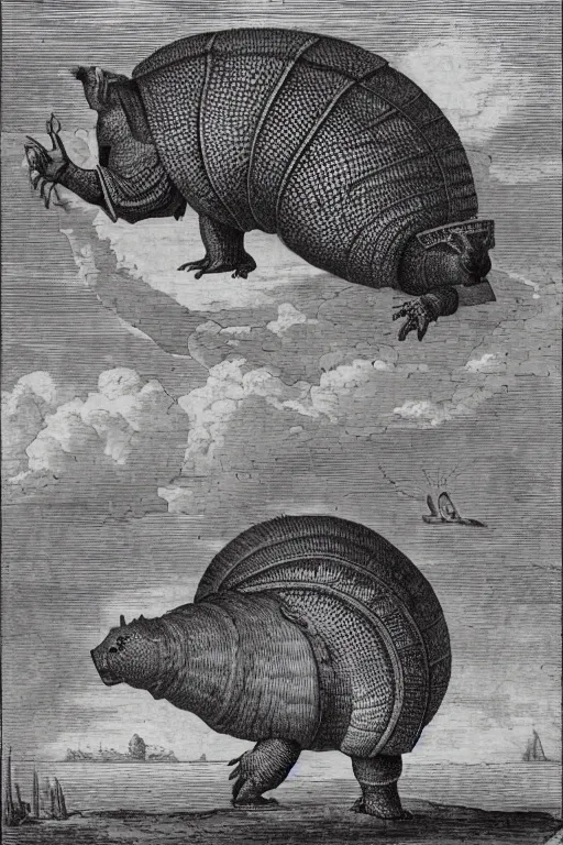 Image similar to big armadillo, renaissance