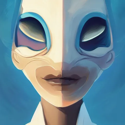 Image similar to face icon stylized minimalist alien 1 9 7 9, loftis, cory behance hd by jesper ejsing, by rhads, makoto shinkai and lois van baarle, ilya kuvshinov, rossdraws global illumination