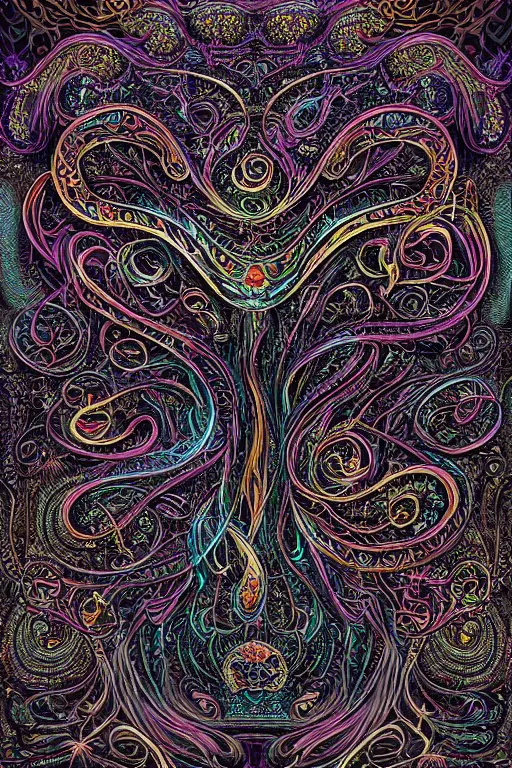 Image similar to a intricate background design with deep and intricate lace and gemstones and twisting lovecraftian by dan mumford, twirling metal, digital art, photorealistic, vivid colors, highly detailed, intricate