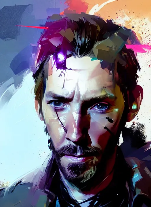 troy baker as higgs monaghan portrait, smoky eyes,, Stable Diffusion