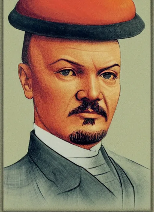 Image similar to lenin became a mushroom