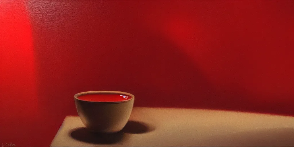 Prompt: red, cinematic lighting, detailed oil painting, hyperrealistic, 8k