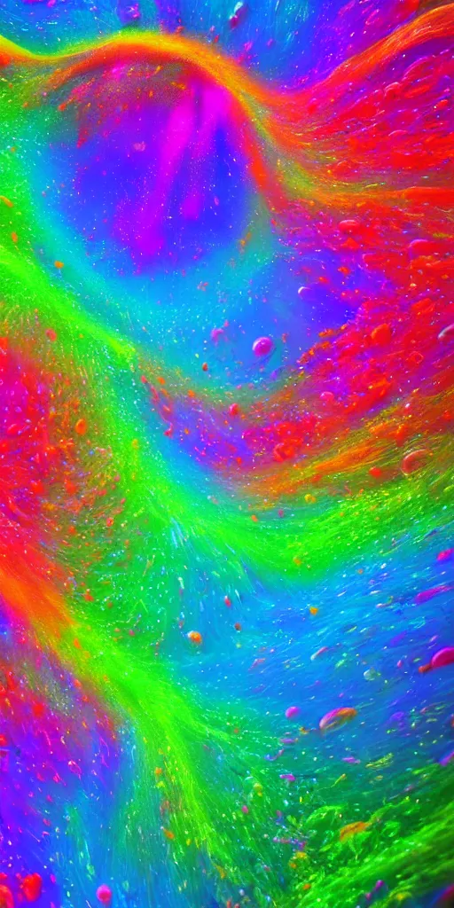 Prompt: a 3d fluid colorful particle wave from thousands of 3d spheres, trending on artstation