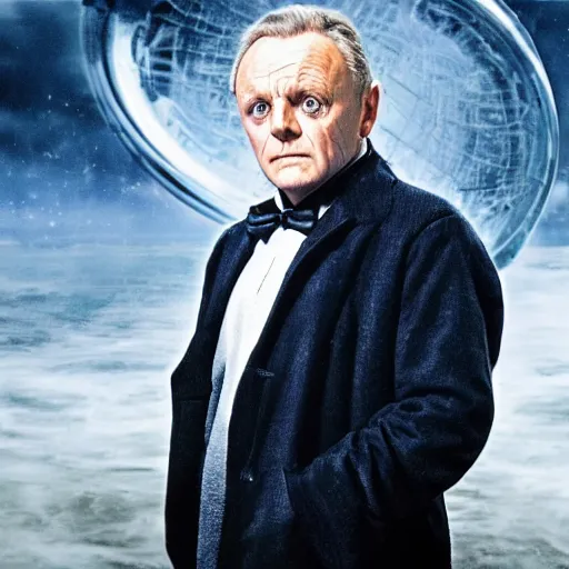 Prompt: high quality, extremely detailed photograph of young anthony hopkins as doctor who, directed by christopher nolan, 2 0 0 9