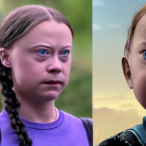Prompt: Greta Thunberg as Thanos from Avengers: Endgame, intricate, highly detailed, concept art, smooth, sharp focus